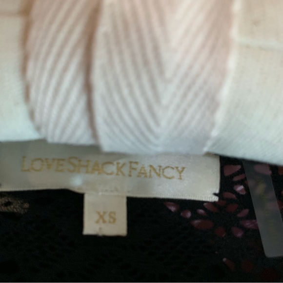 LOVE SHACK FANCY EDIE DRESS BLACK COTTON CROCHET LACE MAXI DRESS COCKTAIL DRESS - Picture 3 of 16